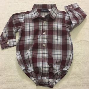 9-12m (4/$20) Button-Down Bodysuit-Style Shirt by The Children‘a Place